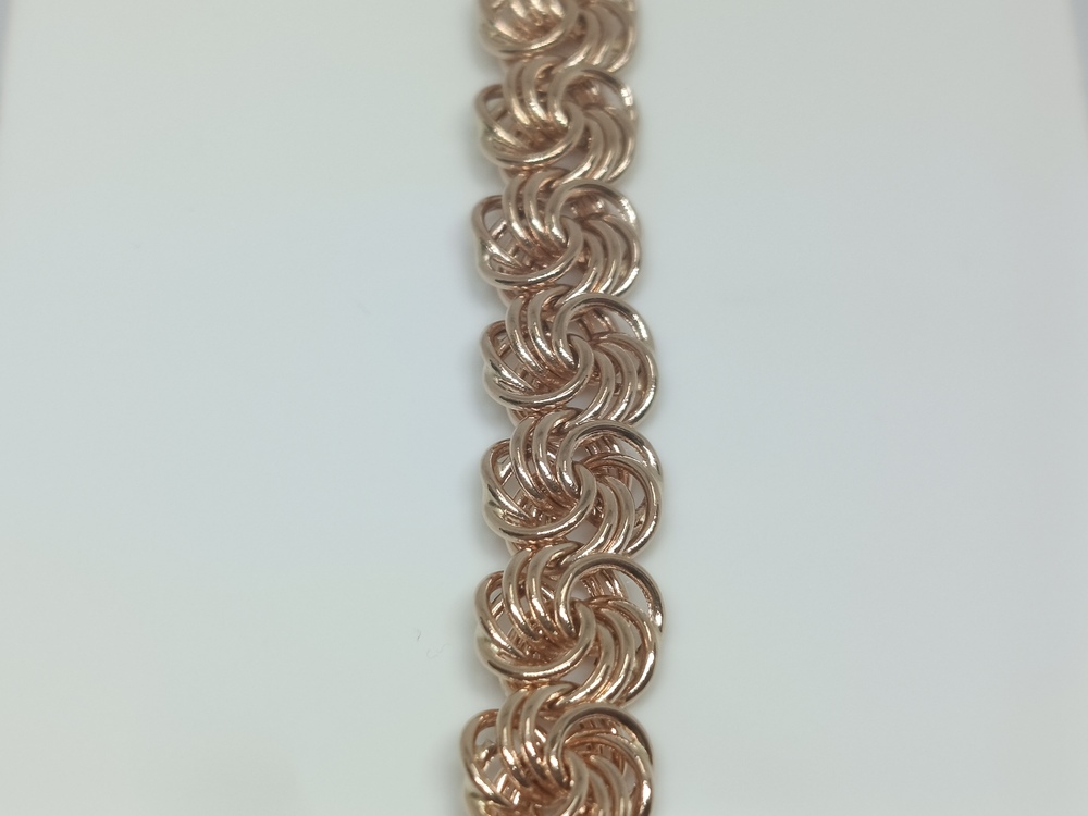 БРАСЛЕТ ПУСТОТЕЛЫЙ Роза (Au 585)