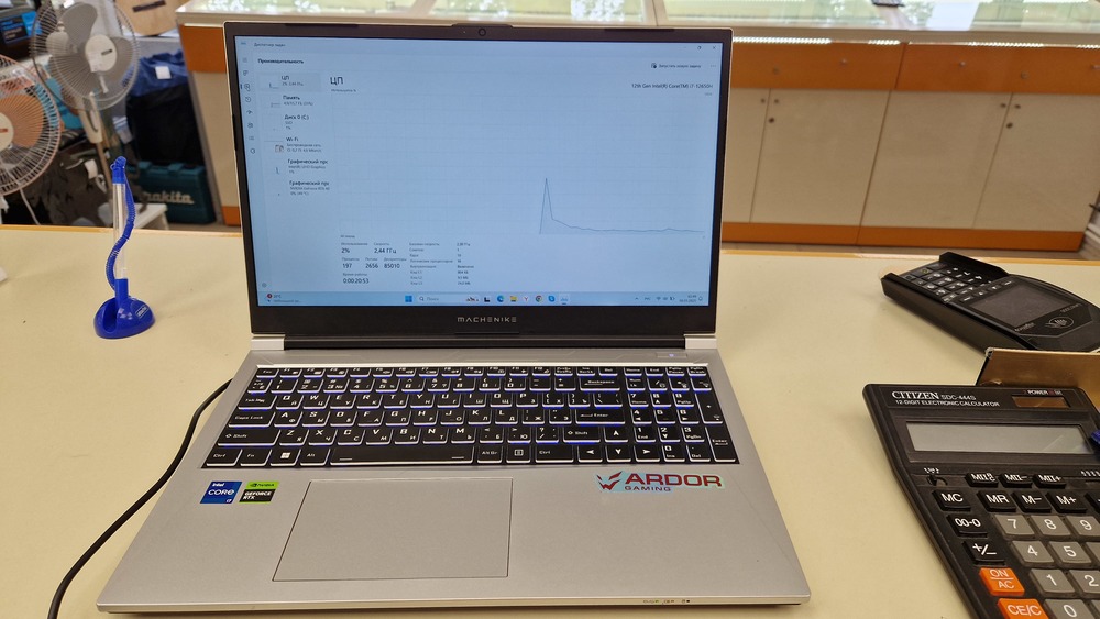 Ноутбук Machenike; Intel Core i7-12650H, GeForce RTX 4050, 16 Гб, 512 GB, Нет