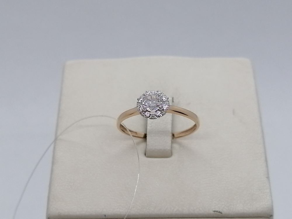 КОЛЬЦО С КАМНЯМИ (Au 585)