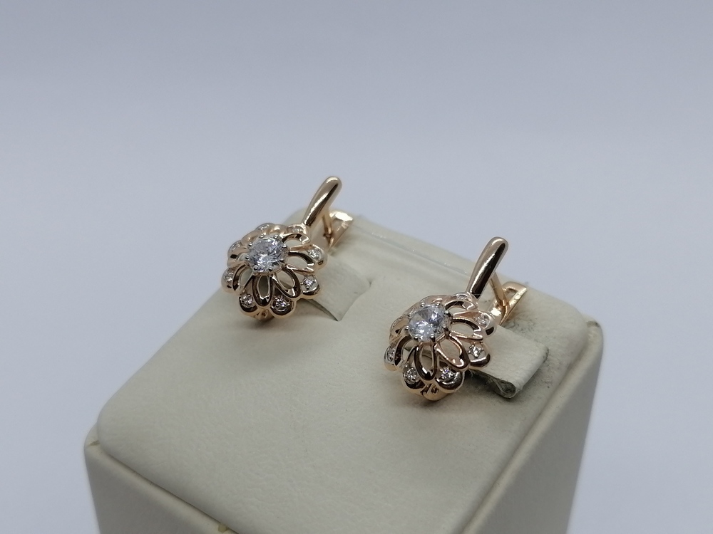 СЕРЬГИ С КАМНЯМИ (Au 585)