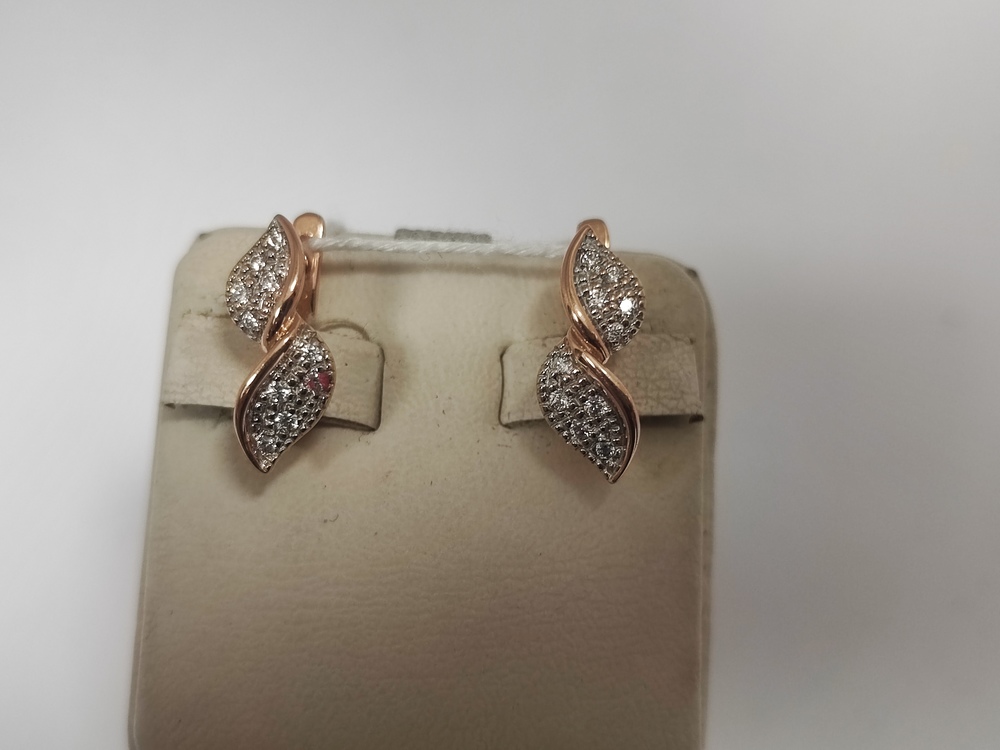 СКМИ585 СЕРЬГИ С КАМНЯМИ (Au 585)