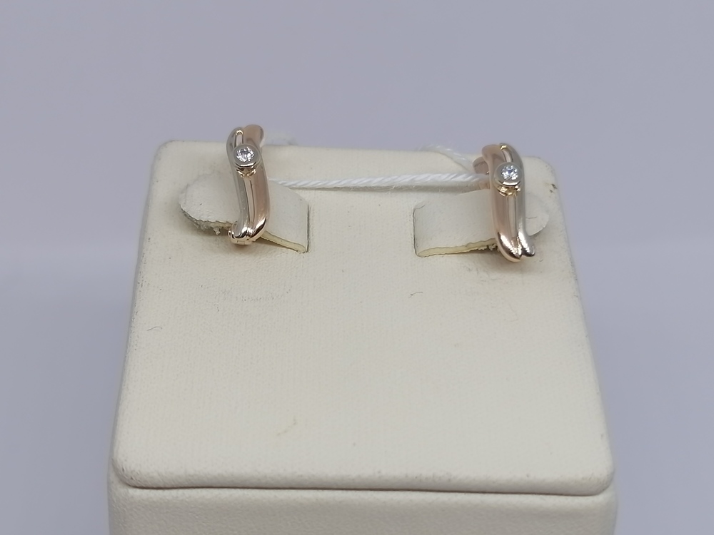 СКМ585 СЕРЬГИ С КАМНЕМ (Au 585)