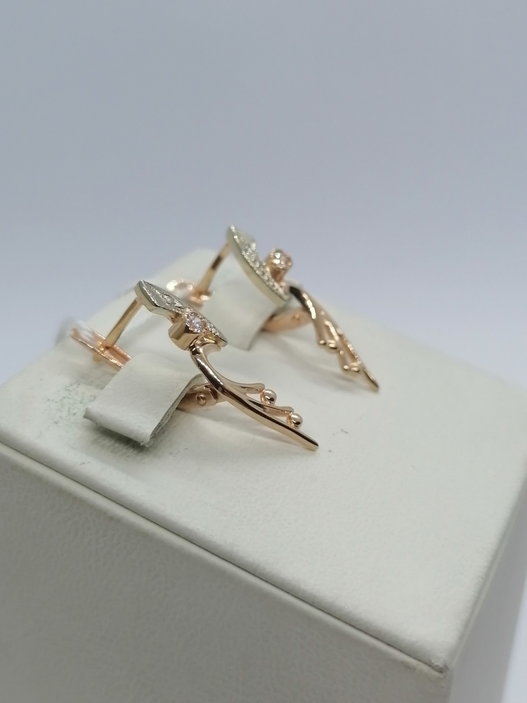 СКМИ585 СЕРЬГИ С КАМНЯМИ (Au 585)