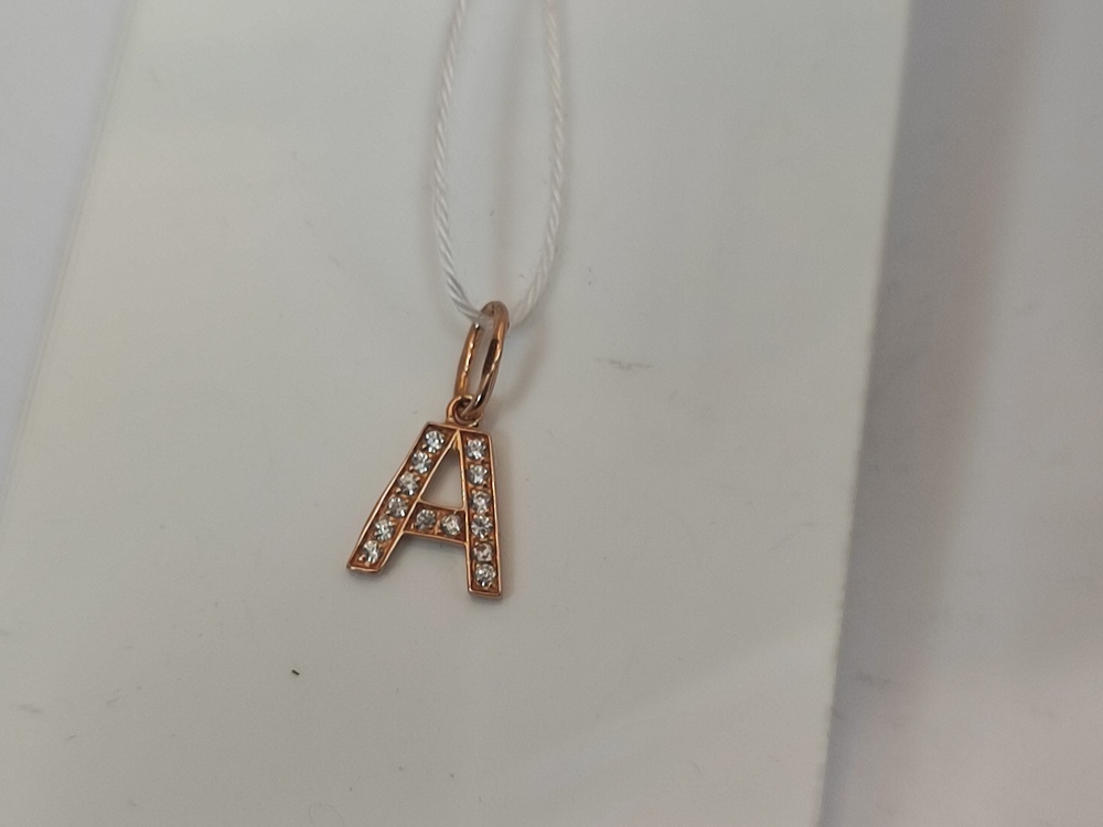 ПОДВЕСКА БУКВА А Au 585