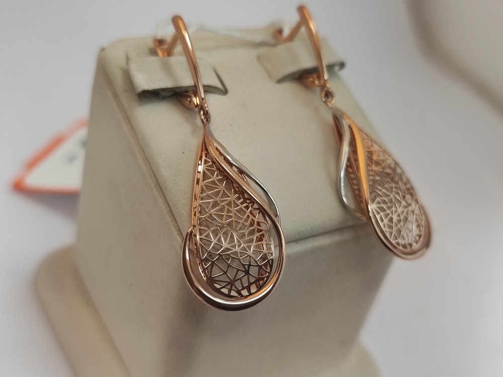 СБКМ585 СЕРЬГИ БЕЗ КАМНЯ (Au 585)