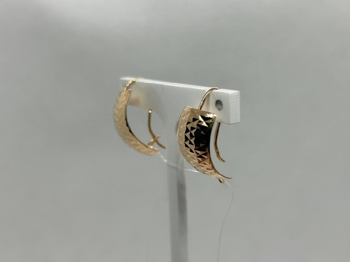 СЕРЬГИ ПЕТЕЛЬКА без камня (Au 585)