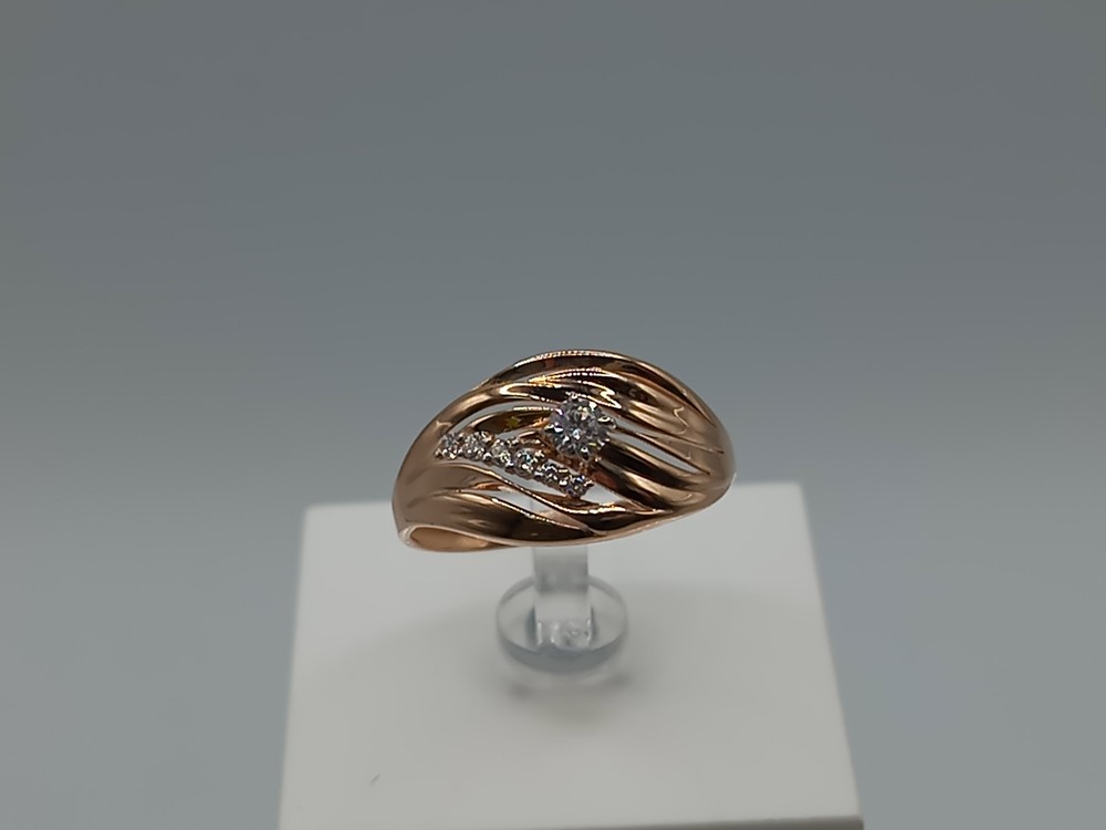 КОЛЬЦО С КАМНЯМИ (Au 585)