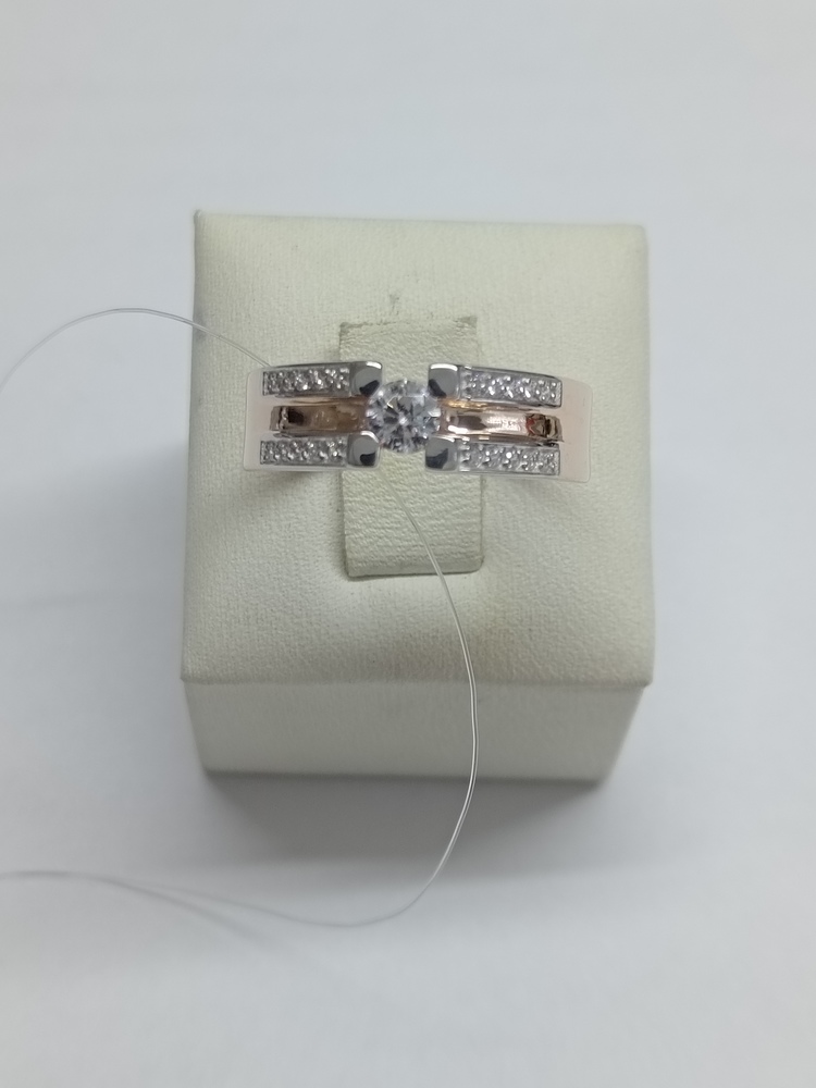 КОЛЬЦО С КАМНЯМИ (Au 585)