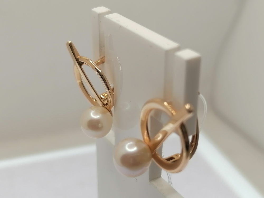 СЕРЬГИ ЖЕМЧУГ (Au 585)