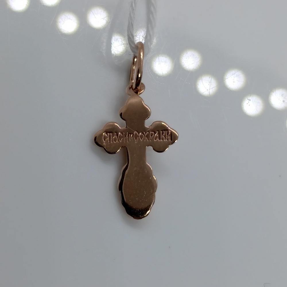 ПОДВЕСКА КРЕСТ БЕЗ КАМНЯ (Au 585)