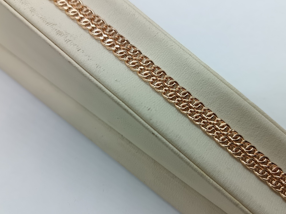 ЦЕПЬ ПУСТОТЕЛАЯ Птичий глаз(глаз пантеры) (Au 585)