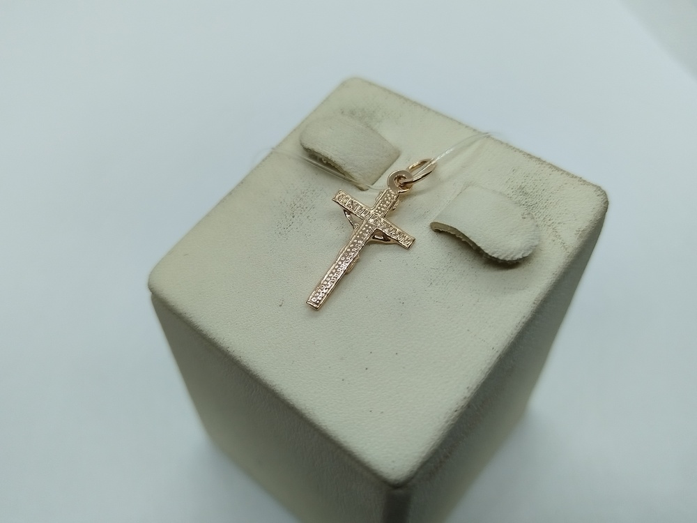 ПОДВЕСКА КРЕСТ без камня (Au 585)