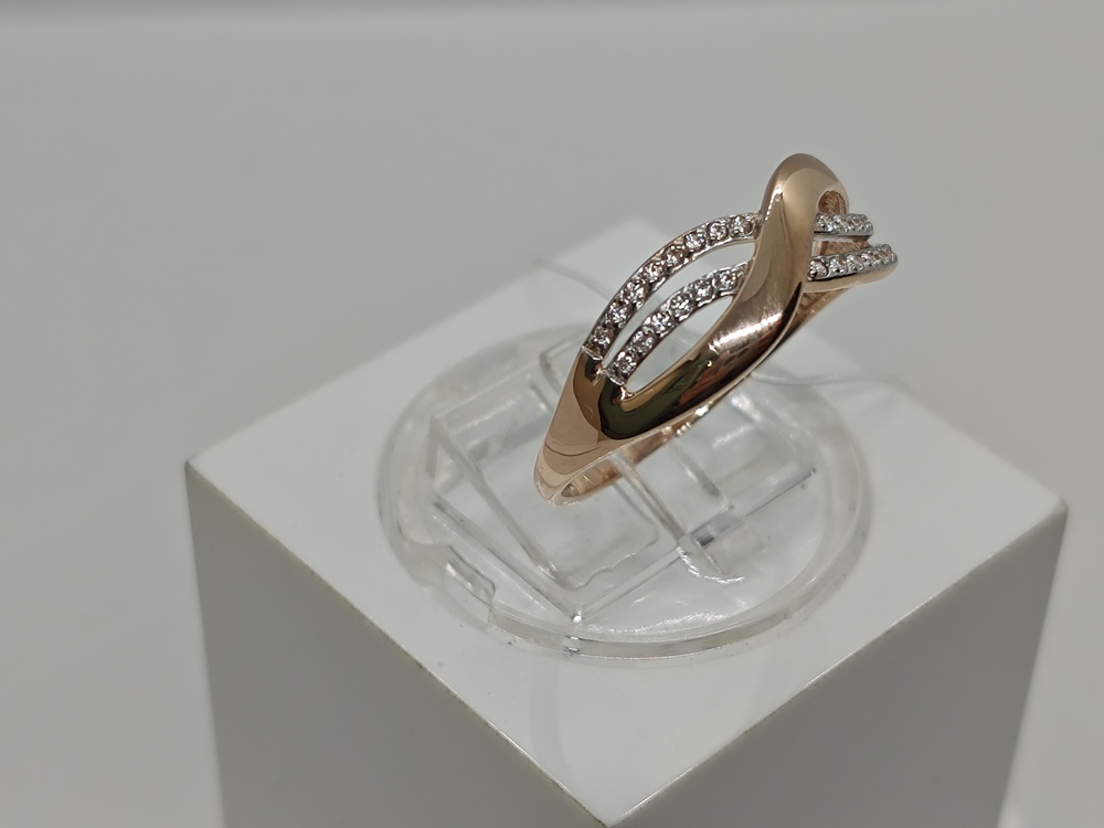 КОЛЬЦО С КАМНЯМИ (Au 585)