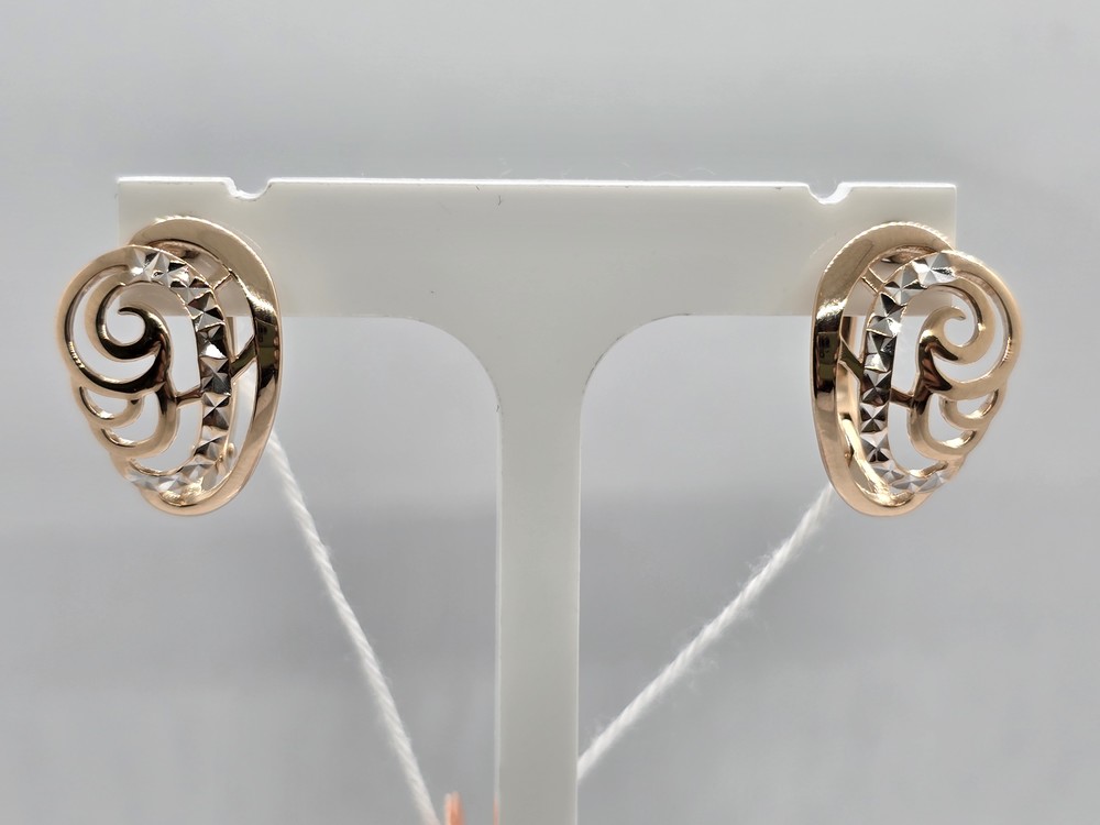 СБКМ585 СЕРЬГИ БЕЗ КАМНЯ (Au 585)