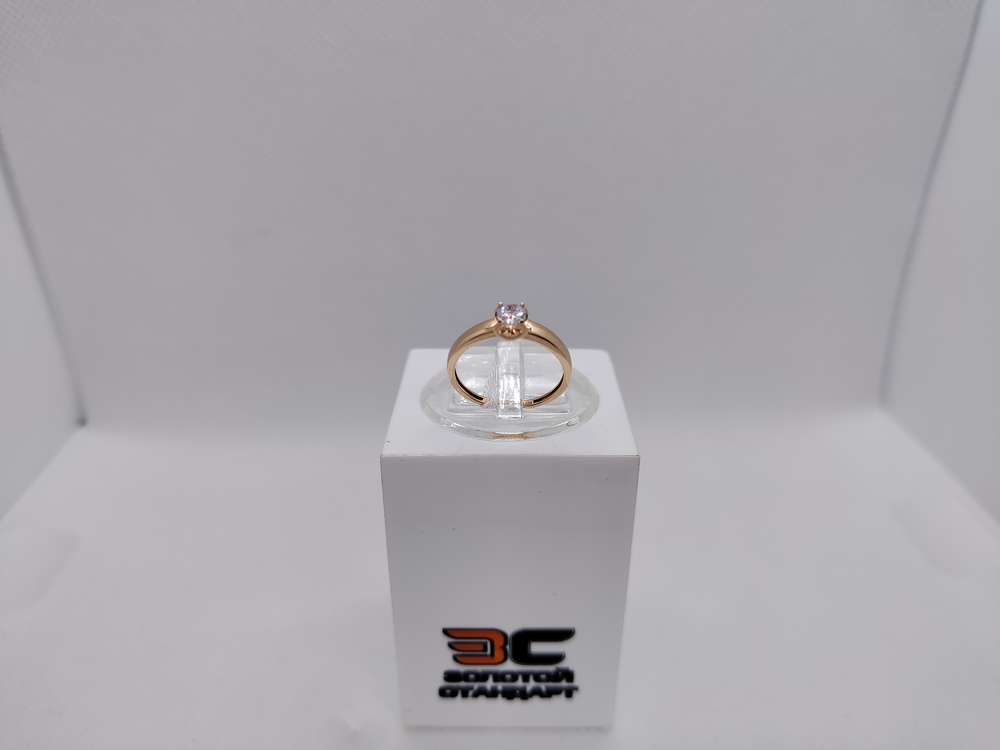 КОЛКМ375 КОЛЬЦО С КАМНЕМ (Au 375)