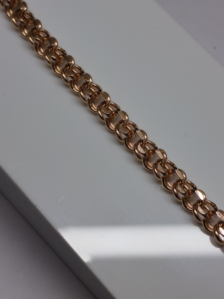 БРАСЛЕТ ПУСТОТЕЛЫЙ Бисмарк (Au 585)