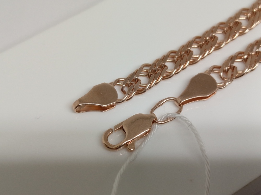 БРАСЛЕТ ПОЛНОВЕСНЫЙ Ромб тройной Au 585