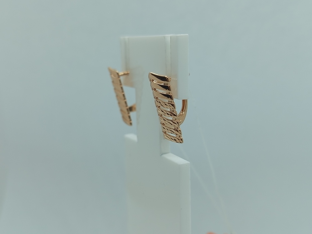 СБКМ585 СЕРЬГИ БЕЗ КАМНЯ (Au 585)