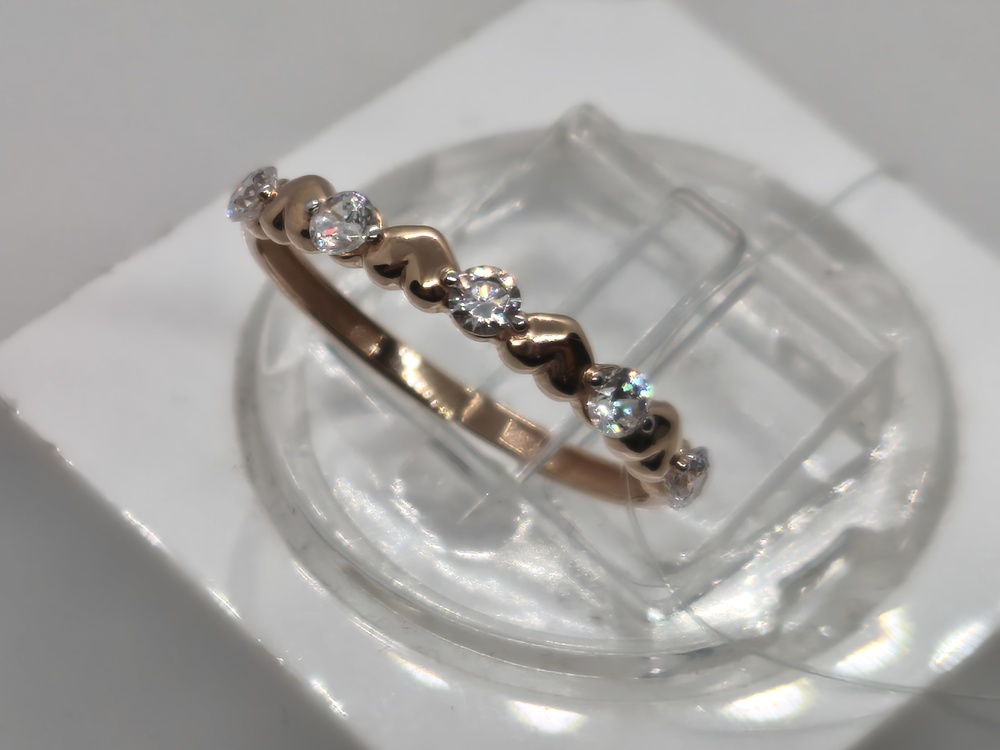 КОЛЬЦО С КАМНЯМИ (Au 585)