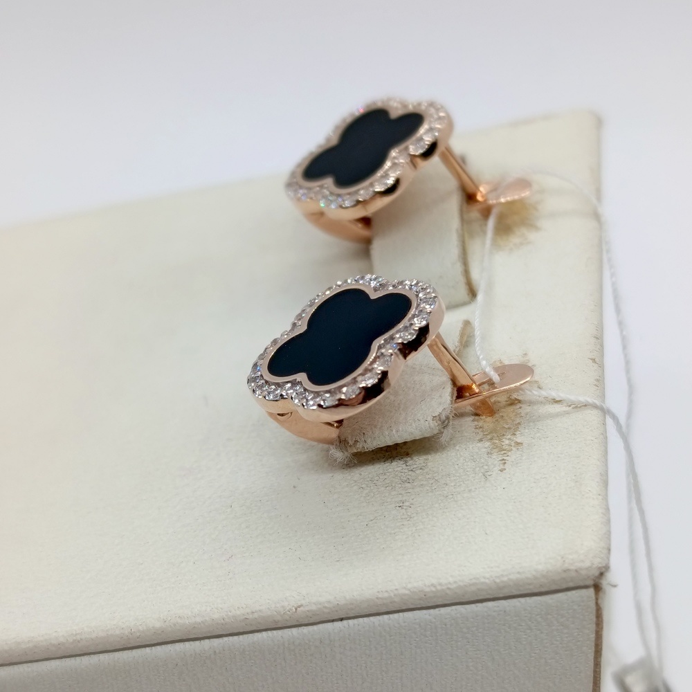 СКМИ585 СЕРЬГИ С КАМНЯМИ (Au 585)