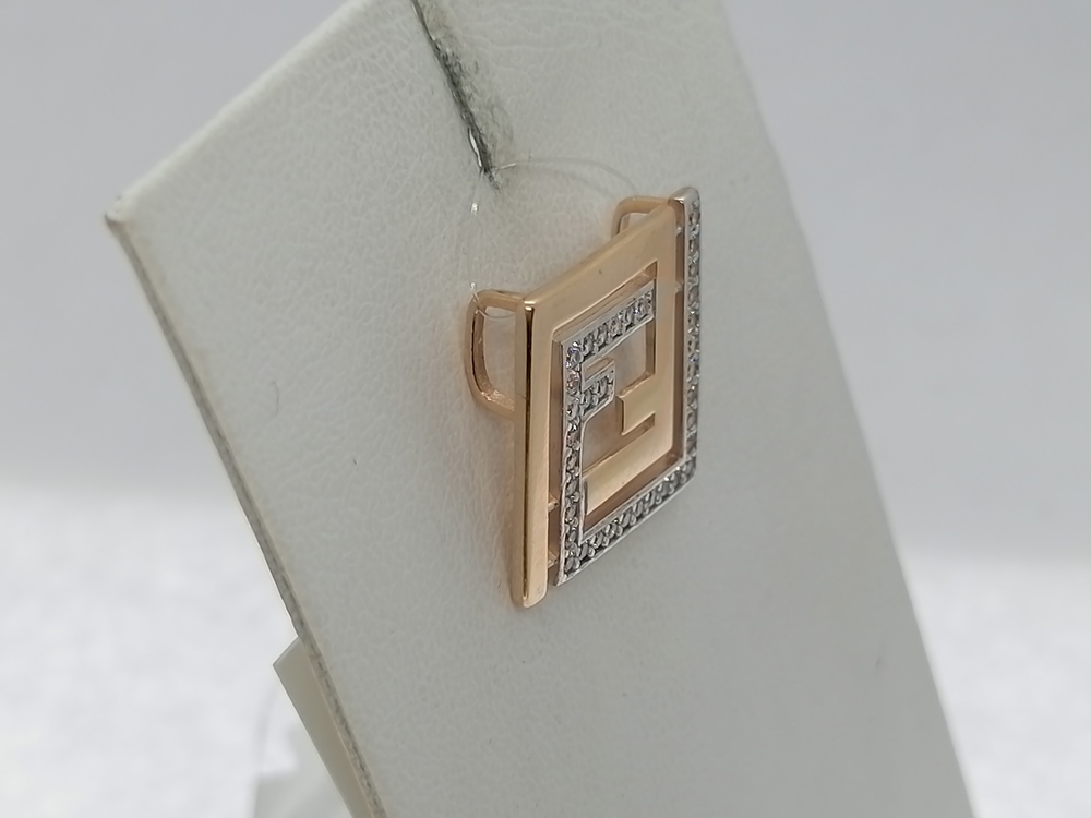 01-318265 ПОДВЕСКА С КАМНЯМИ (Au 585)