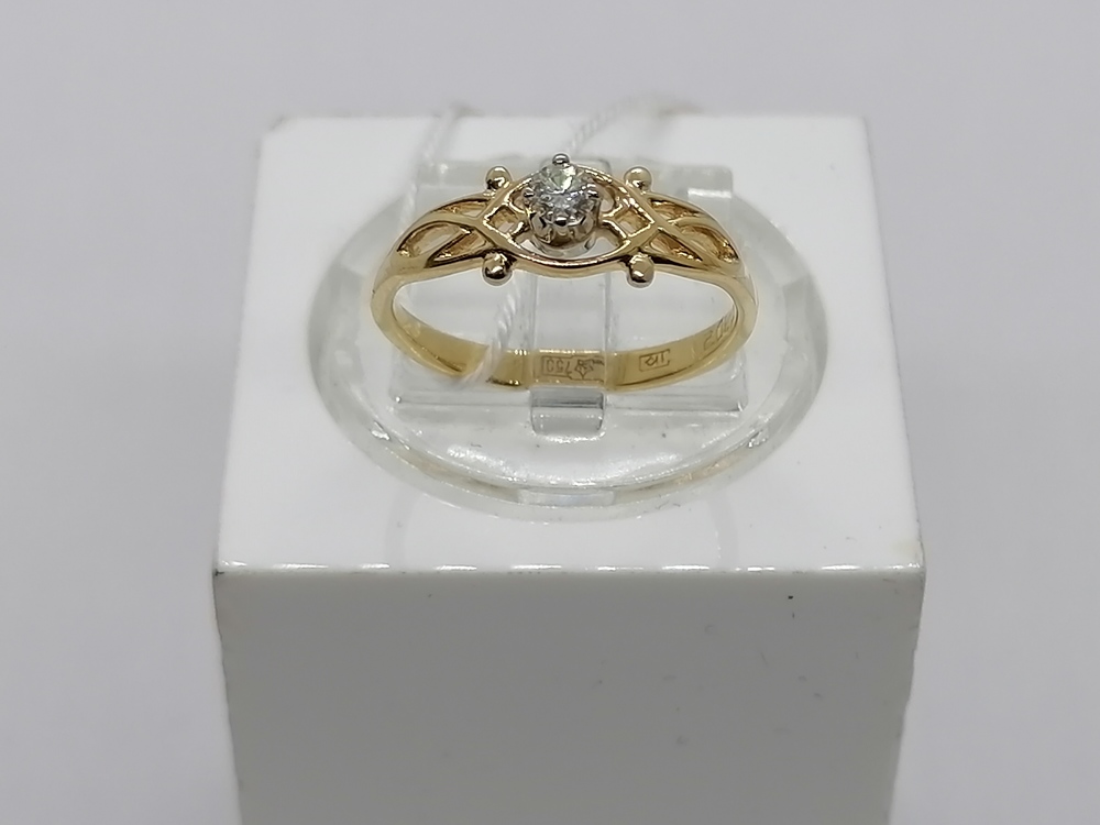 КОЛЬЦО БРИЛЛИАНТ Au 750