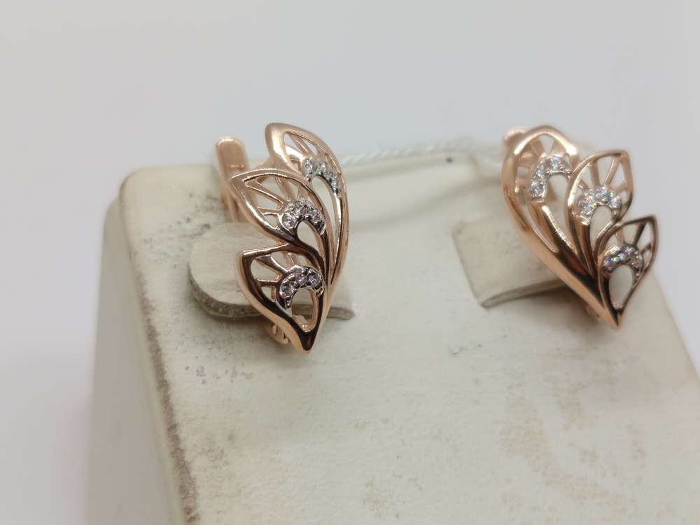 СКМИ585 СЕРЬГИ С КАМНЯМИ (Au 585)