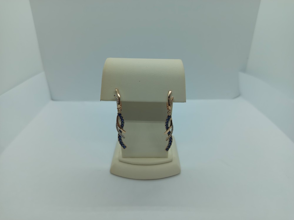 СКМИ585 СЕРЬГИ С КАМНЯМИ (Au 585)