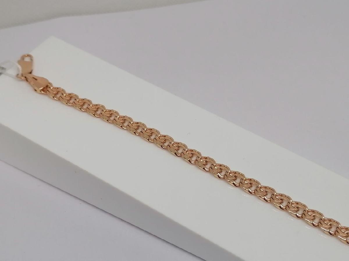 БЛБ585 БРАСЛЕТ ПОЛНОВЕСНЫЙ Бисмарк (Au 585)