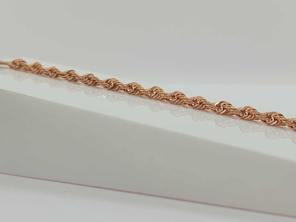 БРАСЛЕТ ПУСТОТЕЛЫЙ Веревка (Au 585)