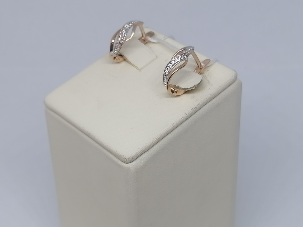 СКМИ585 СЕРЬГИ С КАМНЯМИ (Au 585)