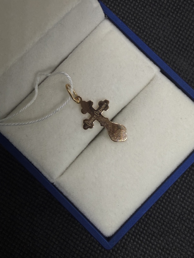 ПОДКБК585 ПОДВЕСКА КРЕСТ БЕЗ КАМНЯ (Au 585)