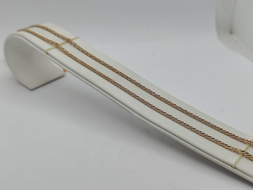 ЦЕПЬ ПУСТОТЕЛАЯ Ромб двойной (Au 585)