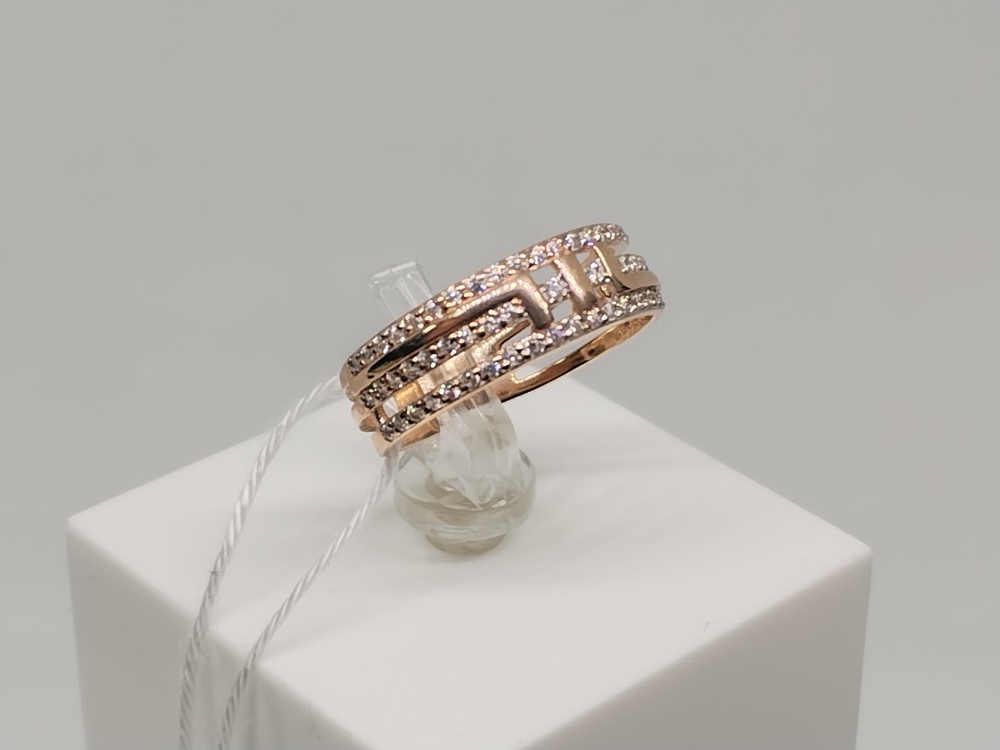 КОЛЬЦО С КАМНЯМИ (Au 585)