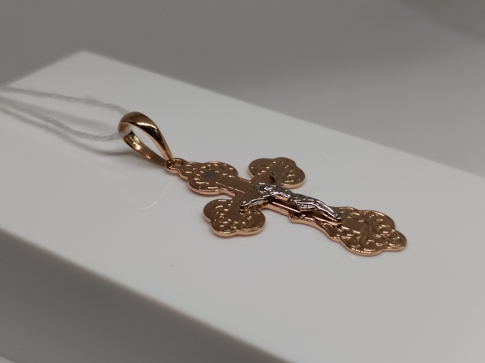 ПОДКБК585 ПОДВЕСКА КРЕСТ БЕЗ КАМНЯ (Au 585)
