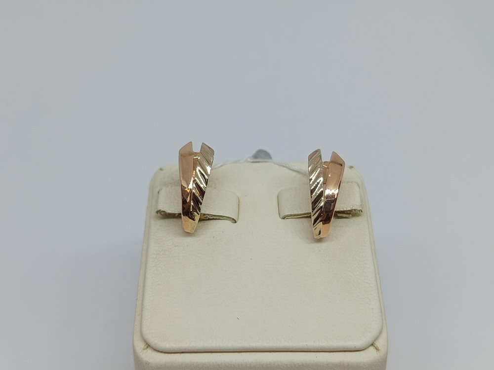 СБКМ585 СЕРЬГИ БЕЗ КАМНЯ (Au 585)