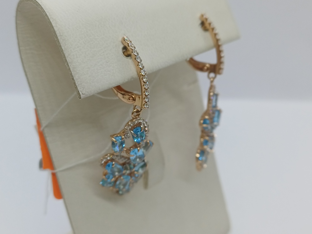 СЕРЬГИ С КАМНЯМИ (Au 585)