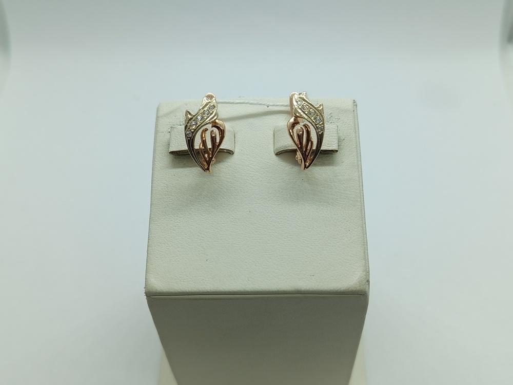 СКМИ585 СЕРЬГИ С КАМНЯМИ (Au 585)