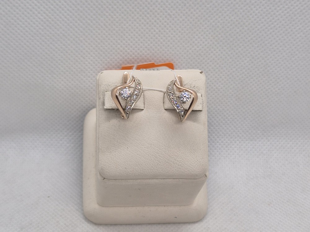 СКМИ585 СЕРЬГИ С КАМНЯМИ (Au 585)