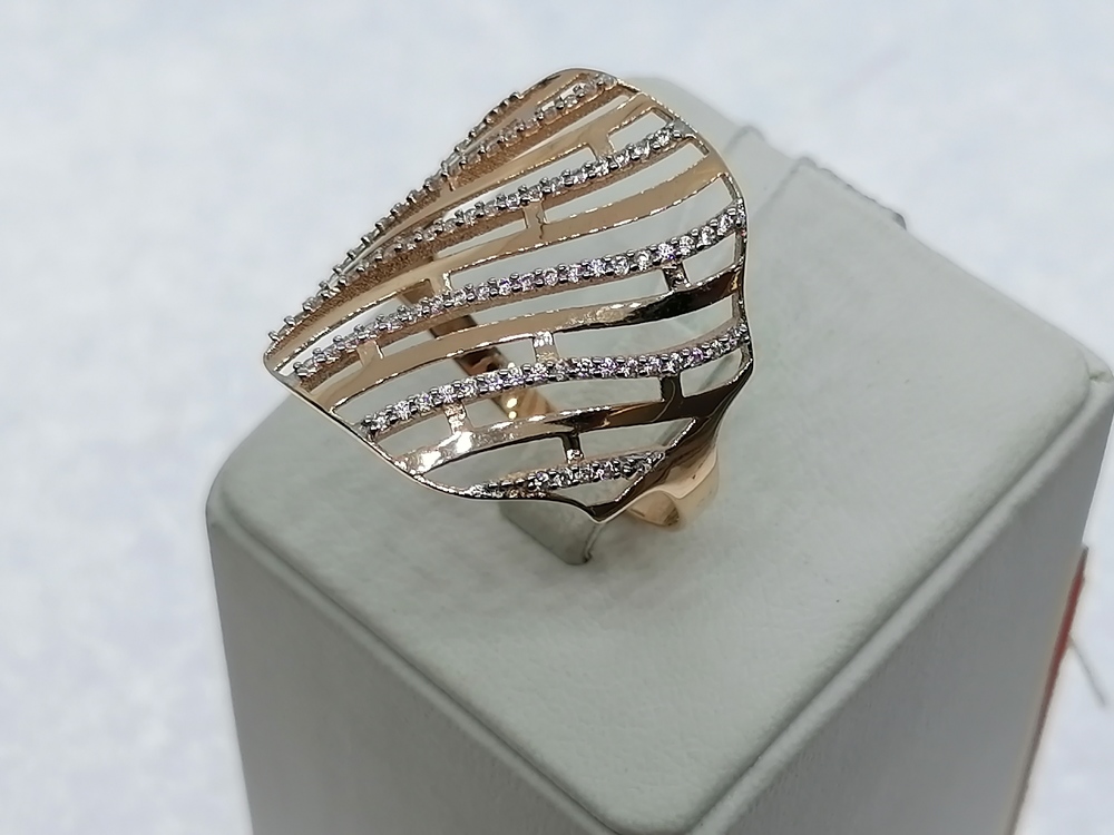 12922 КОЛЬЦО С КАМНЯМИ (Au 585)