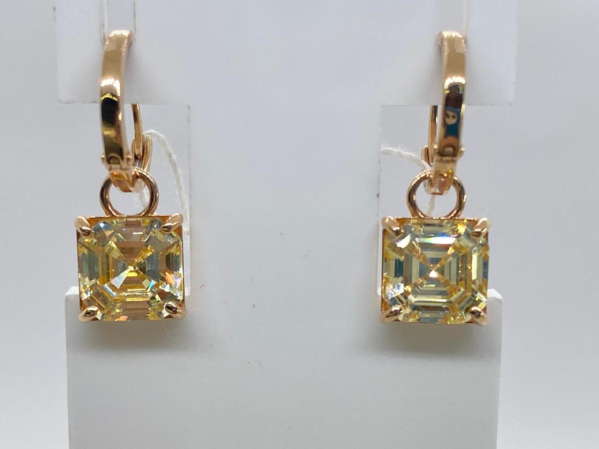 СЕРЬГИ С КАМНЕМ (Au 585)