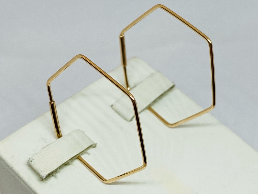 СЕРЬГИ КОНГО без камня (Au 585)