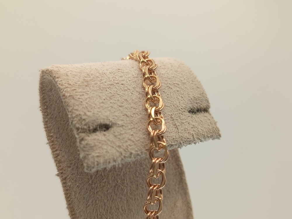 БРАСЛЕТ ПУСТОТЕЛЫЙ Бисмарк (Au 585)