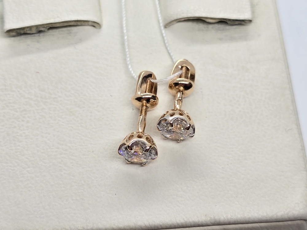 СПУС585 СЕРЬГИ ПУСЕТЫ (Au 585)