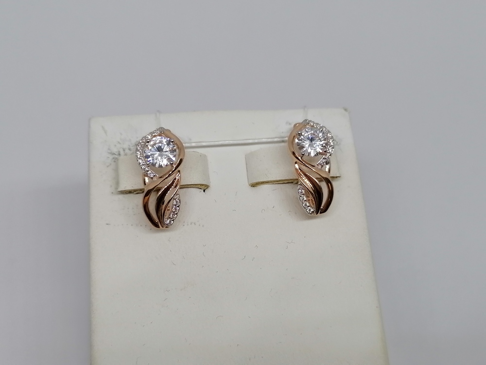 027463 СЕРЬГИ С КАМНЯМИ (Au 585)