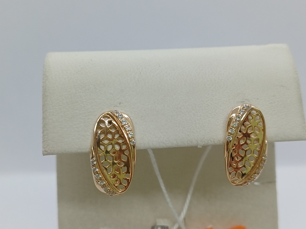 СКМИ585 СЕРЬГИ С КАМНЯМИ (Au 585)