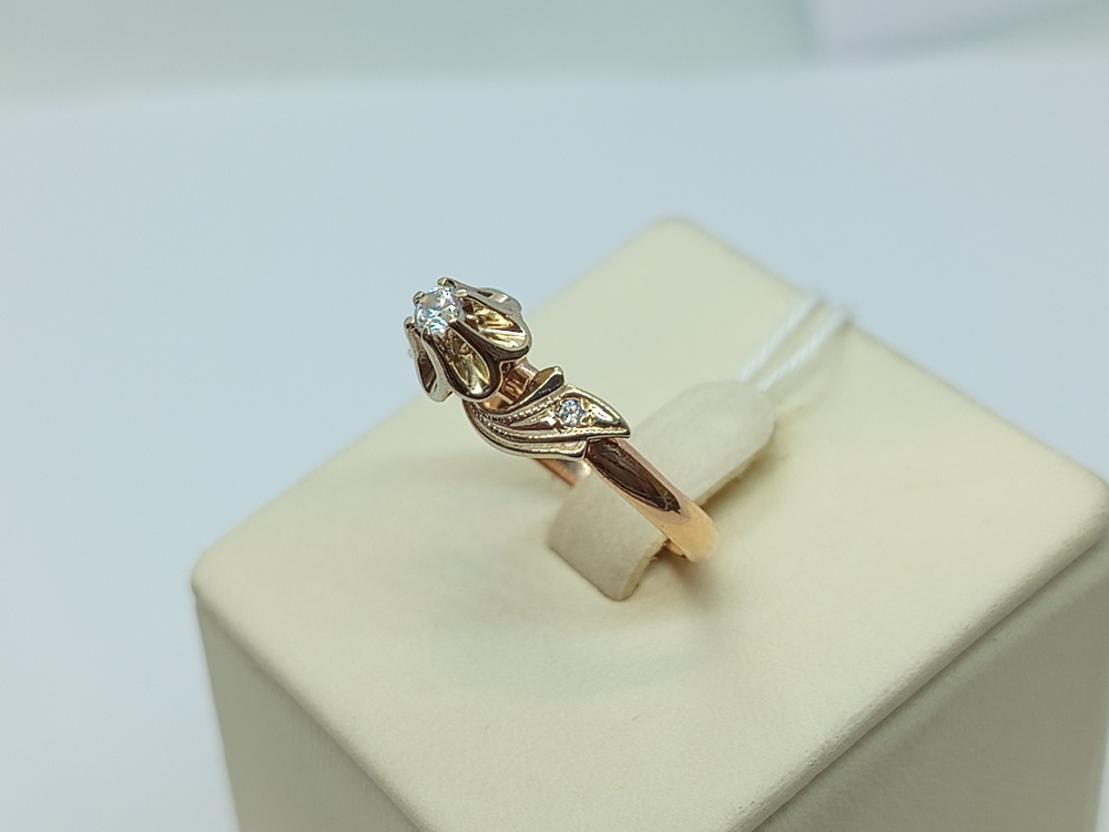 КОЛКМИ585 КОЛЬЦО С КАМНЯМИ (Au 585)