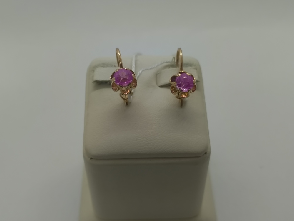 СЕРЬГИ С КАМНЕМ (Au 583)