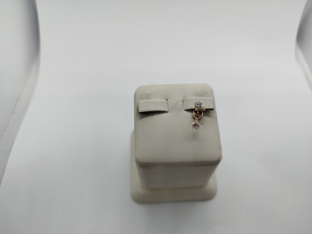 СЕРЬГИ ПУСЕТЫ с камнем (Au 585)