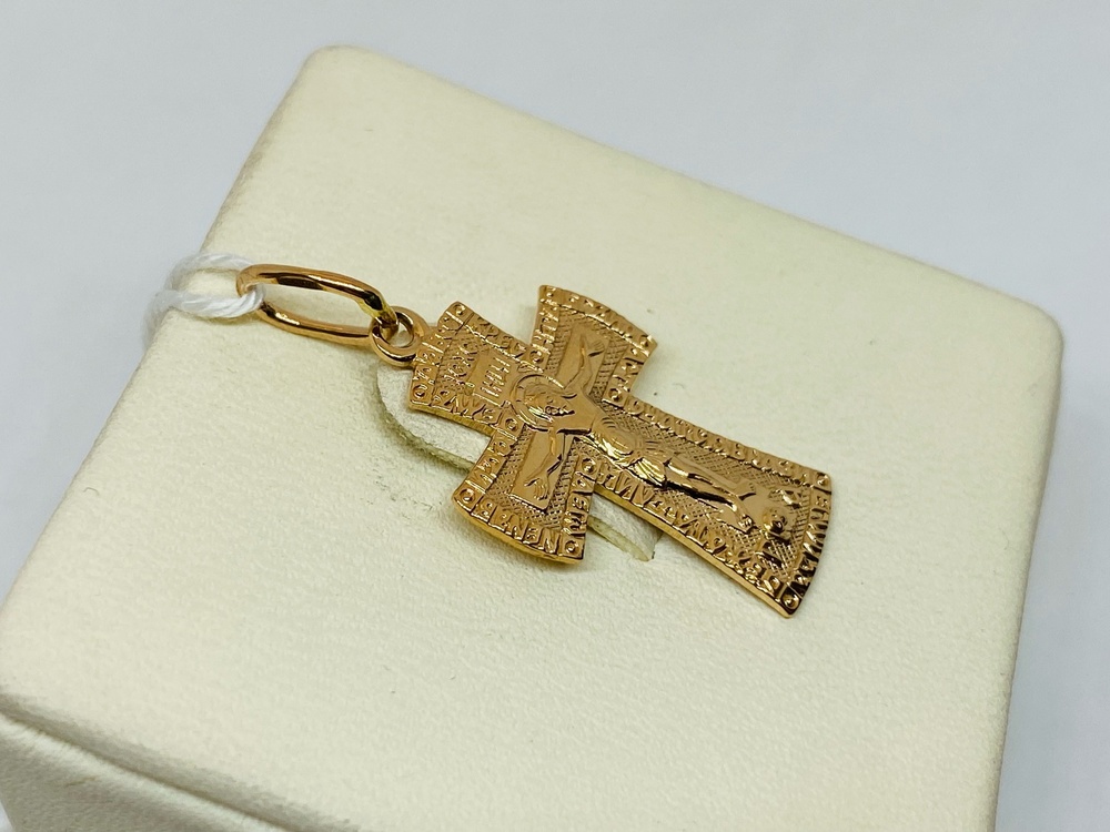 ПОДВЕСКА КРЕСТ БЕЗ КАМНЯ (Au 585)